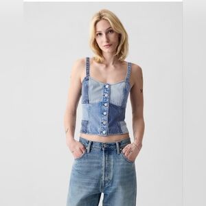 GAP patchwork denim top